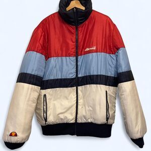Vintage Ellesse reversible puffer jacket. Italian sportswear.